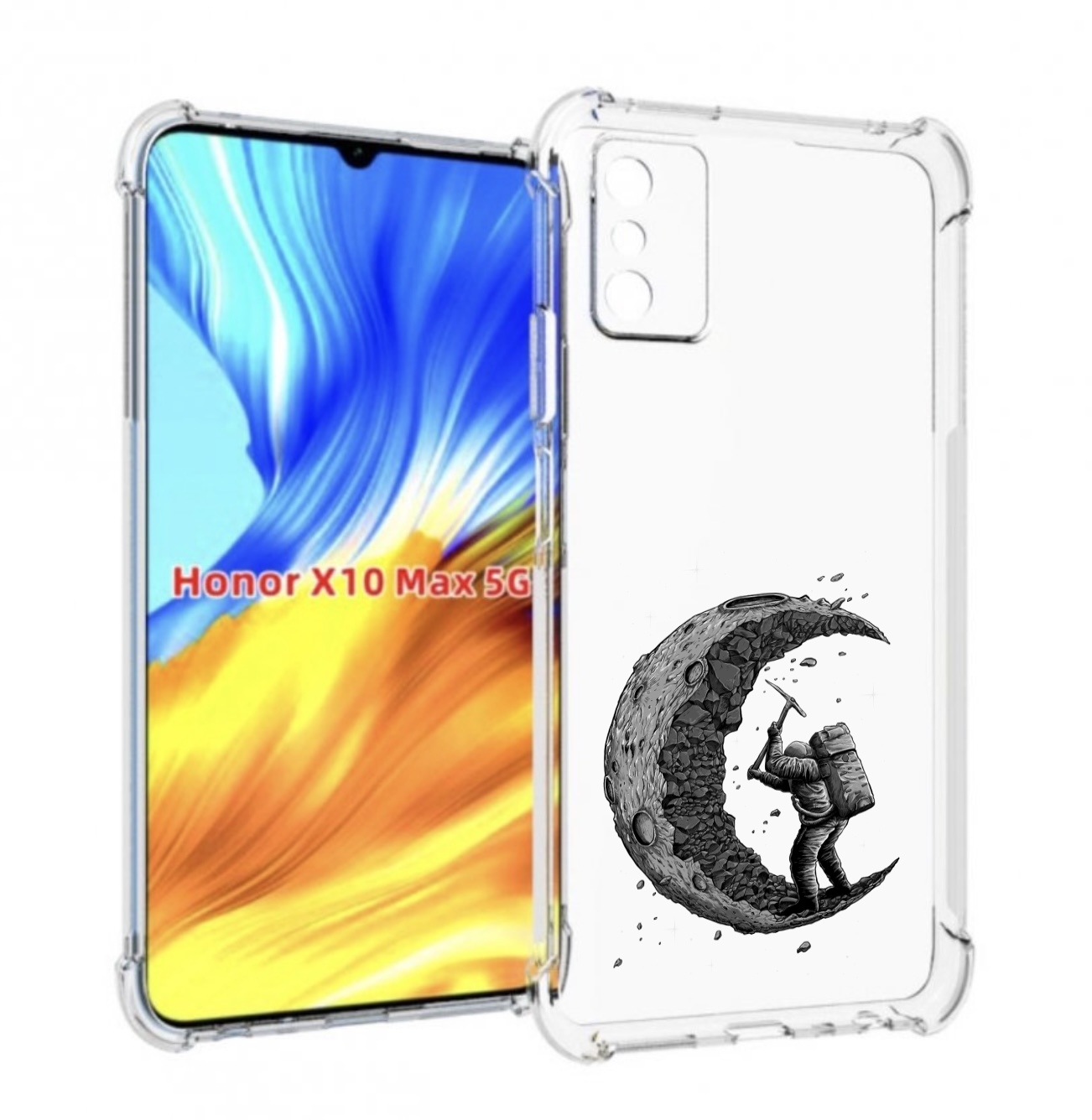 

Чехол MyPads камненная луна для Honor X10 Max, Прозрачный, Tocco