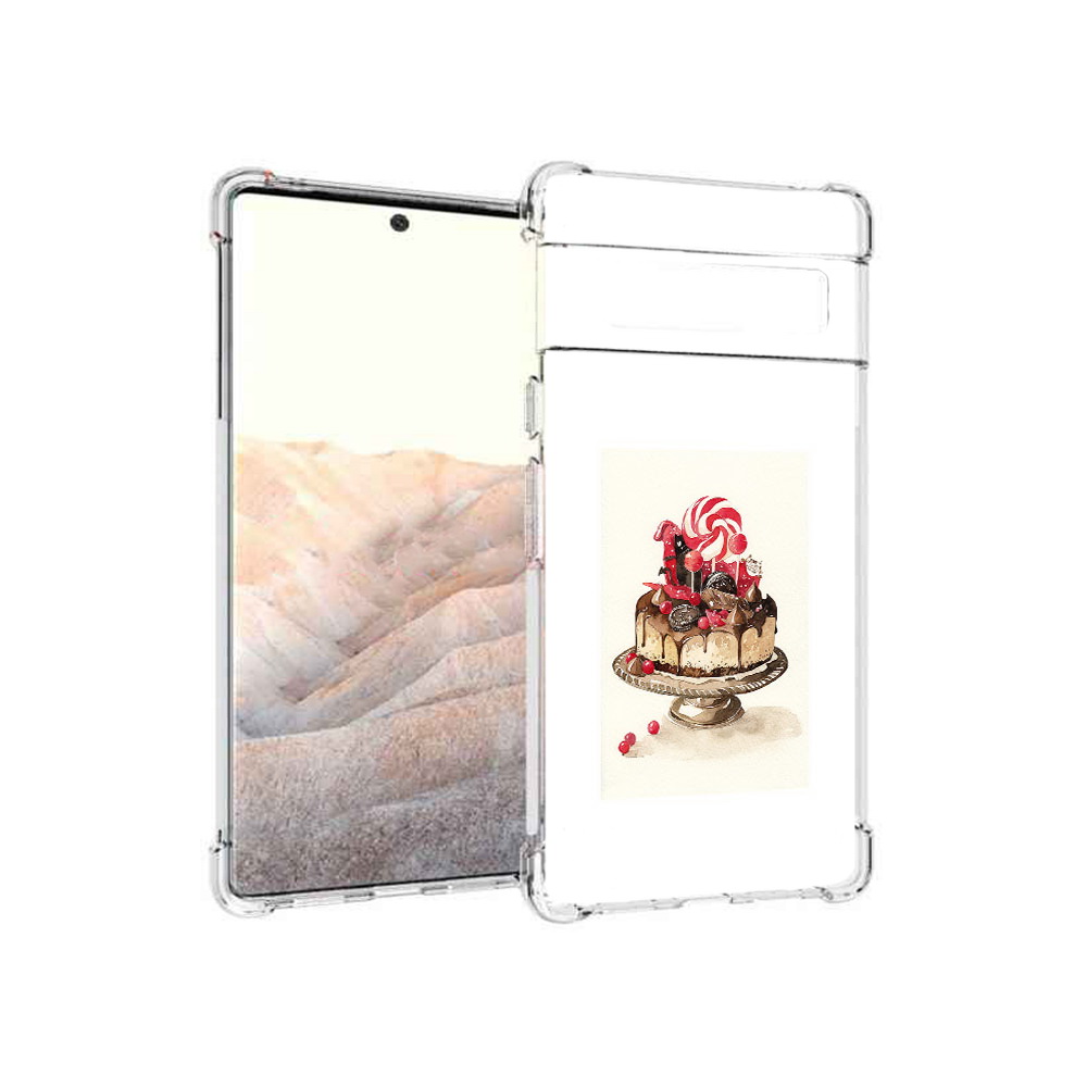 

Чехол MyPads Tocco для Google Pixel 6 Pro вкусный торт, Прозрачный, Tocco