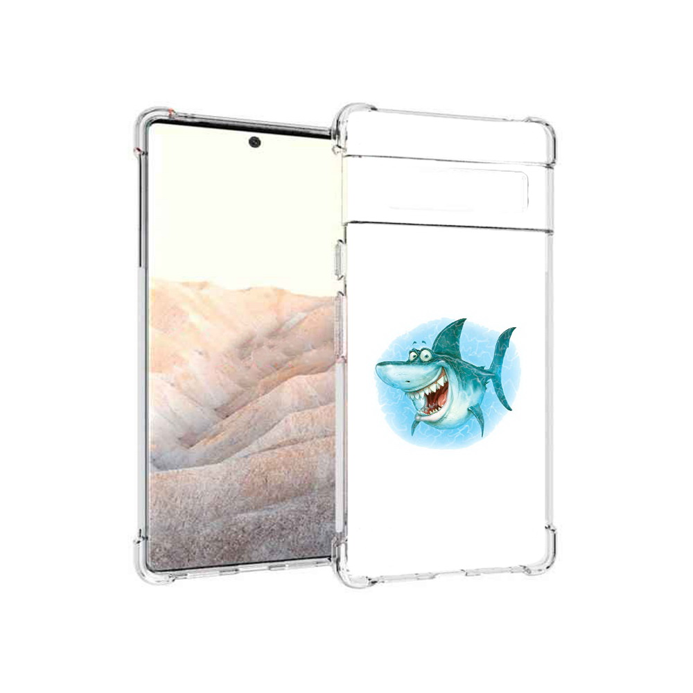 

Чехол MyPads Tocco для Google Pixel 6 Pro веселая акула, Прозрачный, Tocco