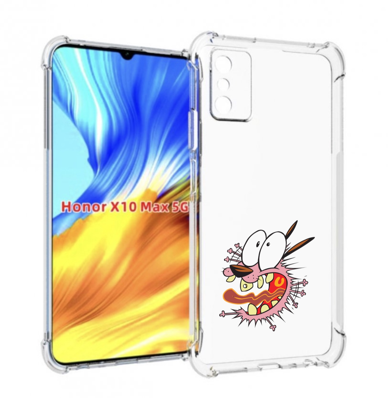 

Чехол MyPads испуганный бобик для Honor X10 Max, Прозрачный, Tocco