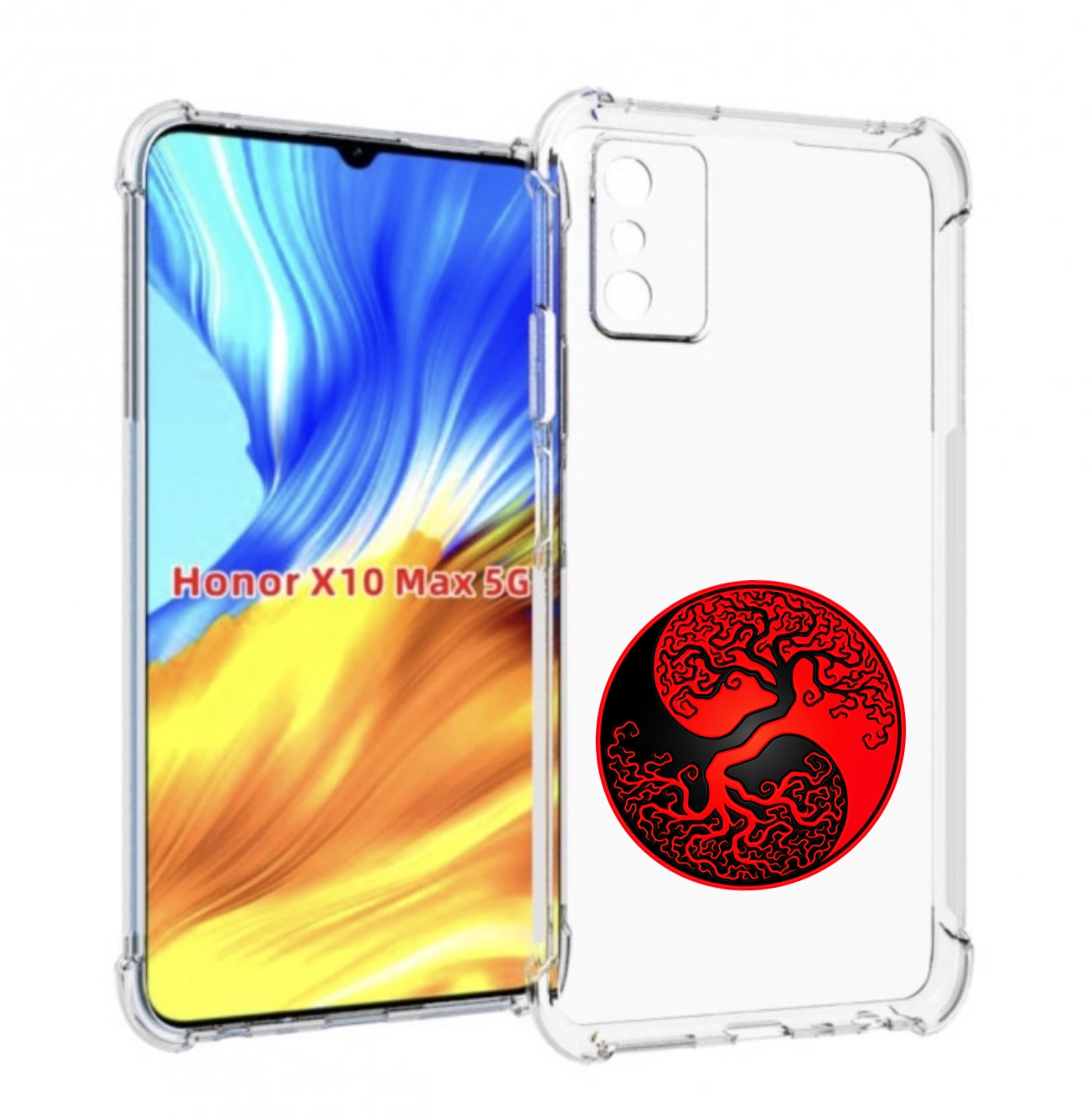 

Чехол MyPads инь янь дерево для Honor X10 Max, Прозрачный, Tocco