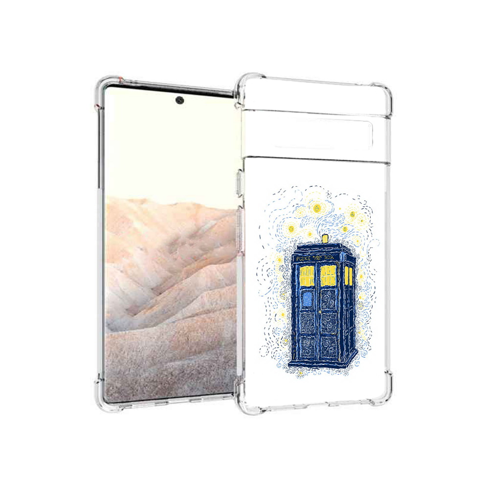 

Чехол MyPads Tocco для Google Pixel 6 Pro будка рисунок, Прозрачный, Tocco