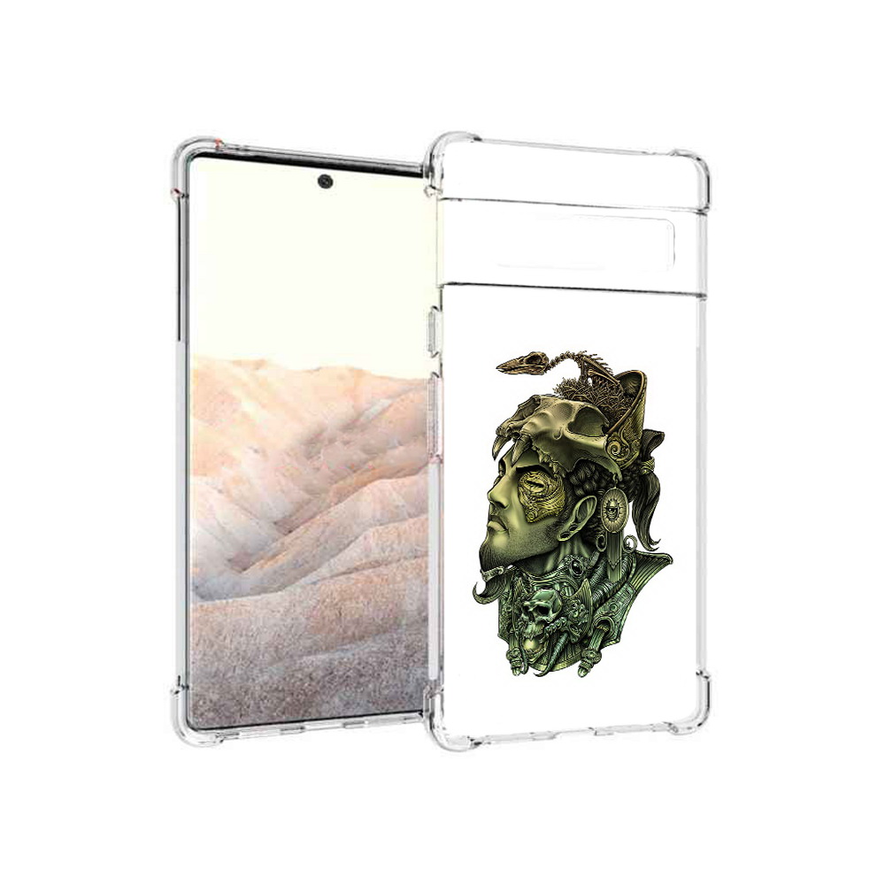 

Чехол MyPads Tocco для Google Pixel 6 Pro бронзовый воин, Прозрачный, Tocco