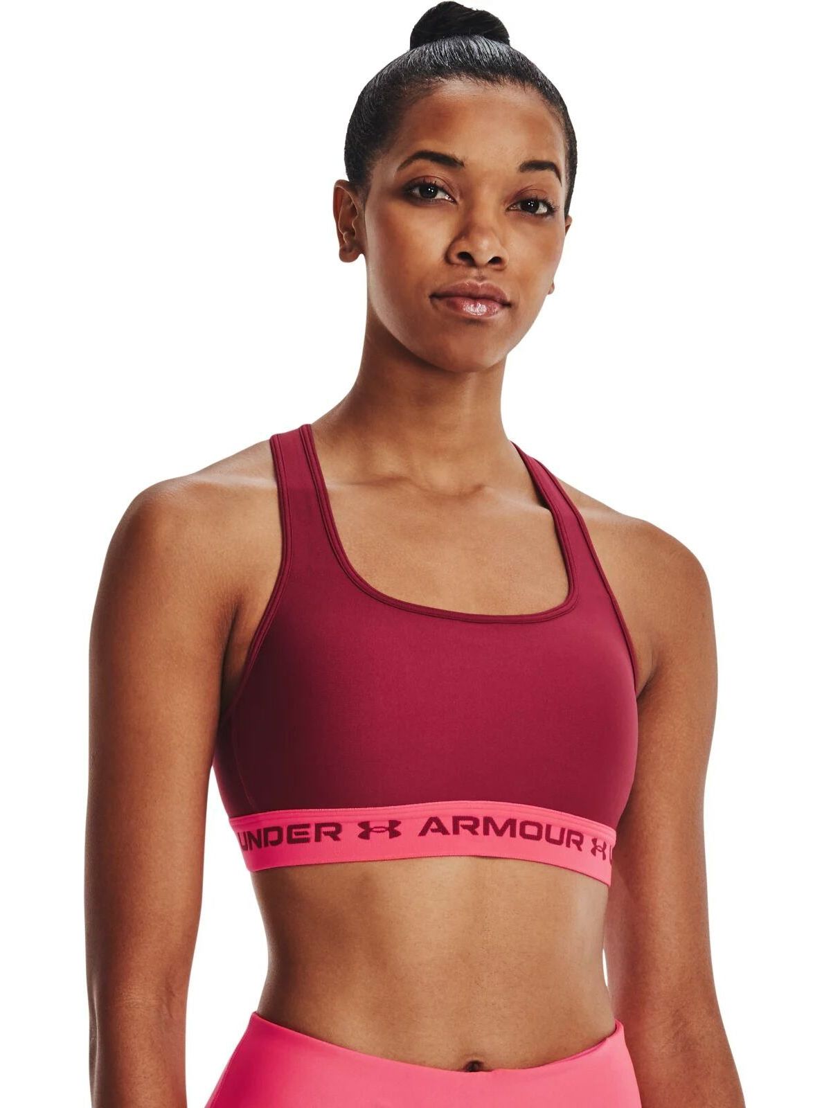 

Топ женский Under Armour Ua Crossback Mid Bra красный XL, Ua Crossback Mid Bra