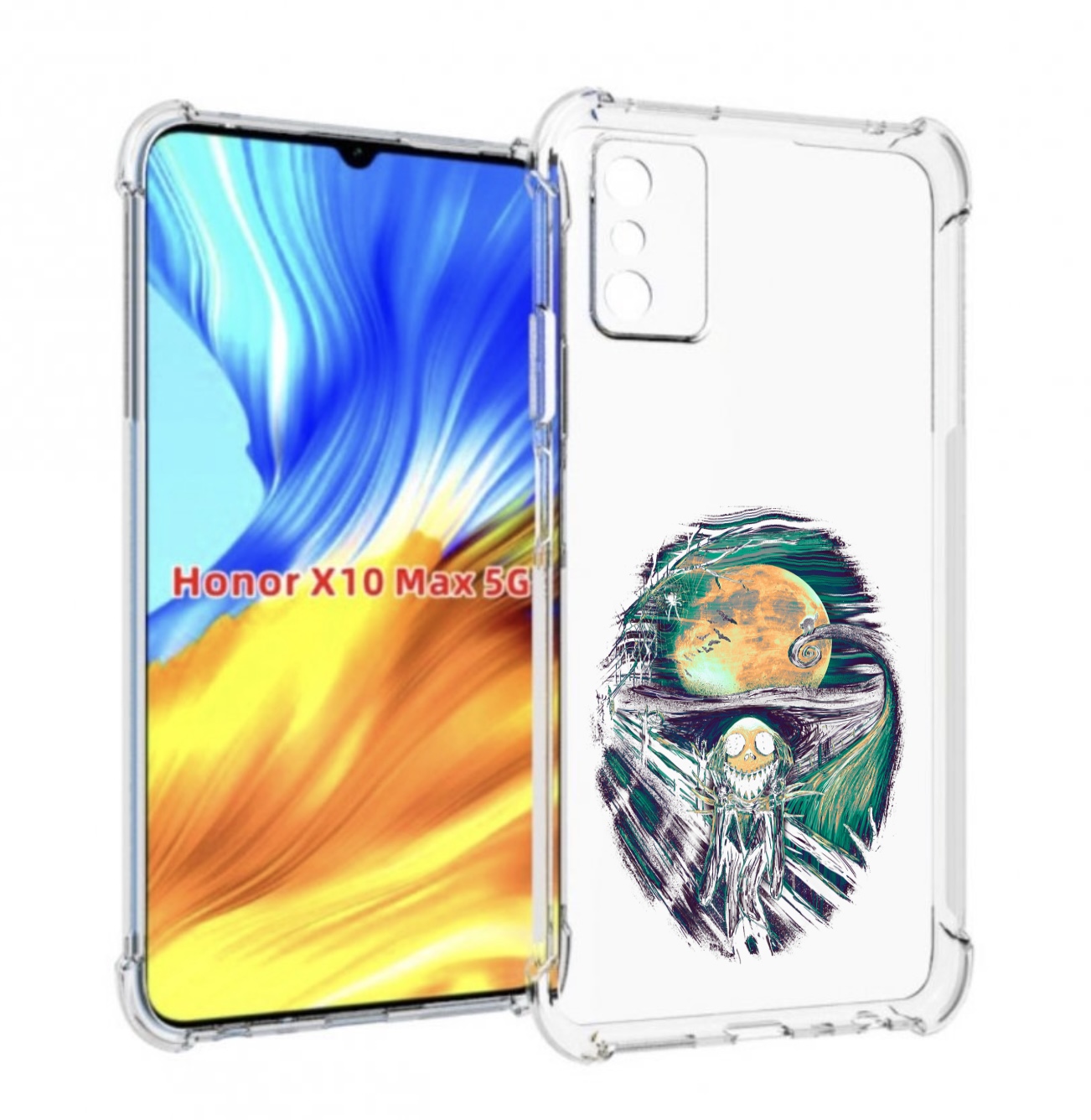 

Чехол MyPads зубастое существо абстракция для Honor X10 Max, Прозрачный, Tocco