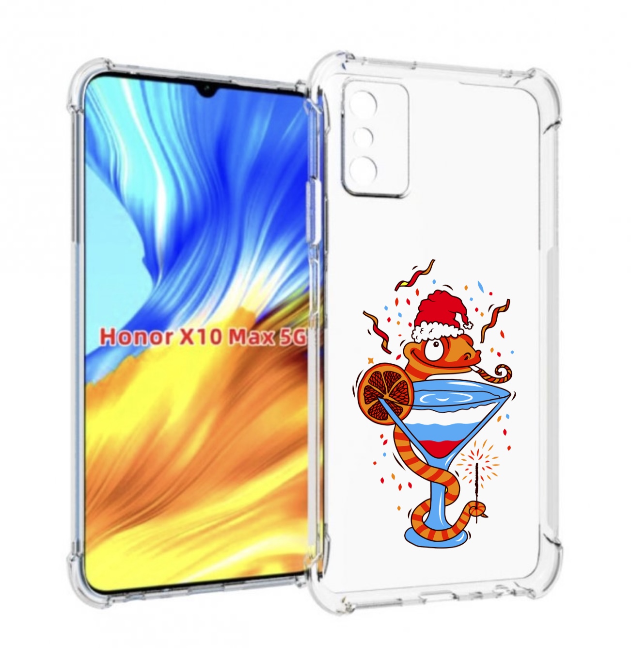 

Чехол MyPads змейка для Honor X10 Max, Прозрачный, Tocco