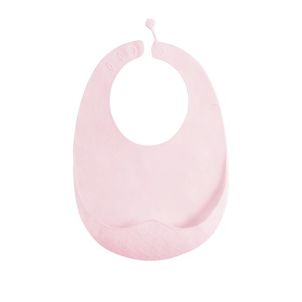 Нагрудник детский, силиконовый с карманом, цвет розовый нагрудник детский силиконовый с карманом зайка полли