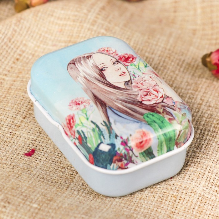 

Шкатулка металл прямоугольная "Flowers" МИКС 2,5х6х4 см