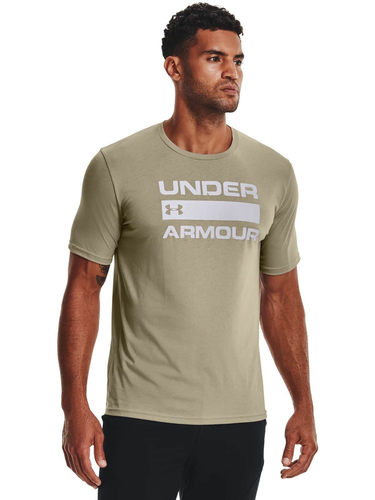 

Футболка мужская Under Armour Ua Team Issue Wordmark Ss Tee бежевая LG, Ua Team Issue Wordmark Ss Tee