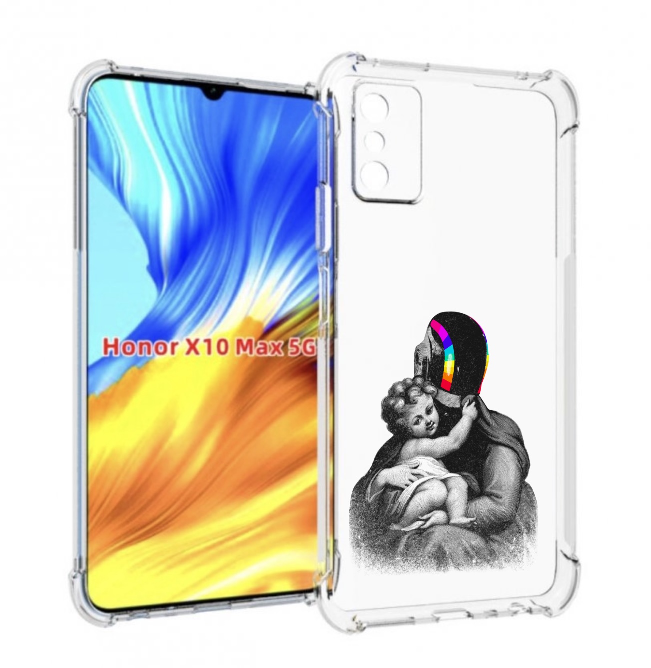 

Чехол MyPads защитник в шлеме для Honor X10 Max, Прозрачный, Tocco
