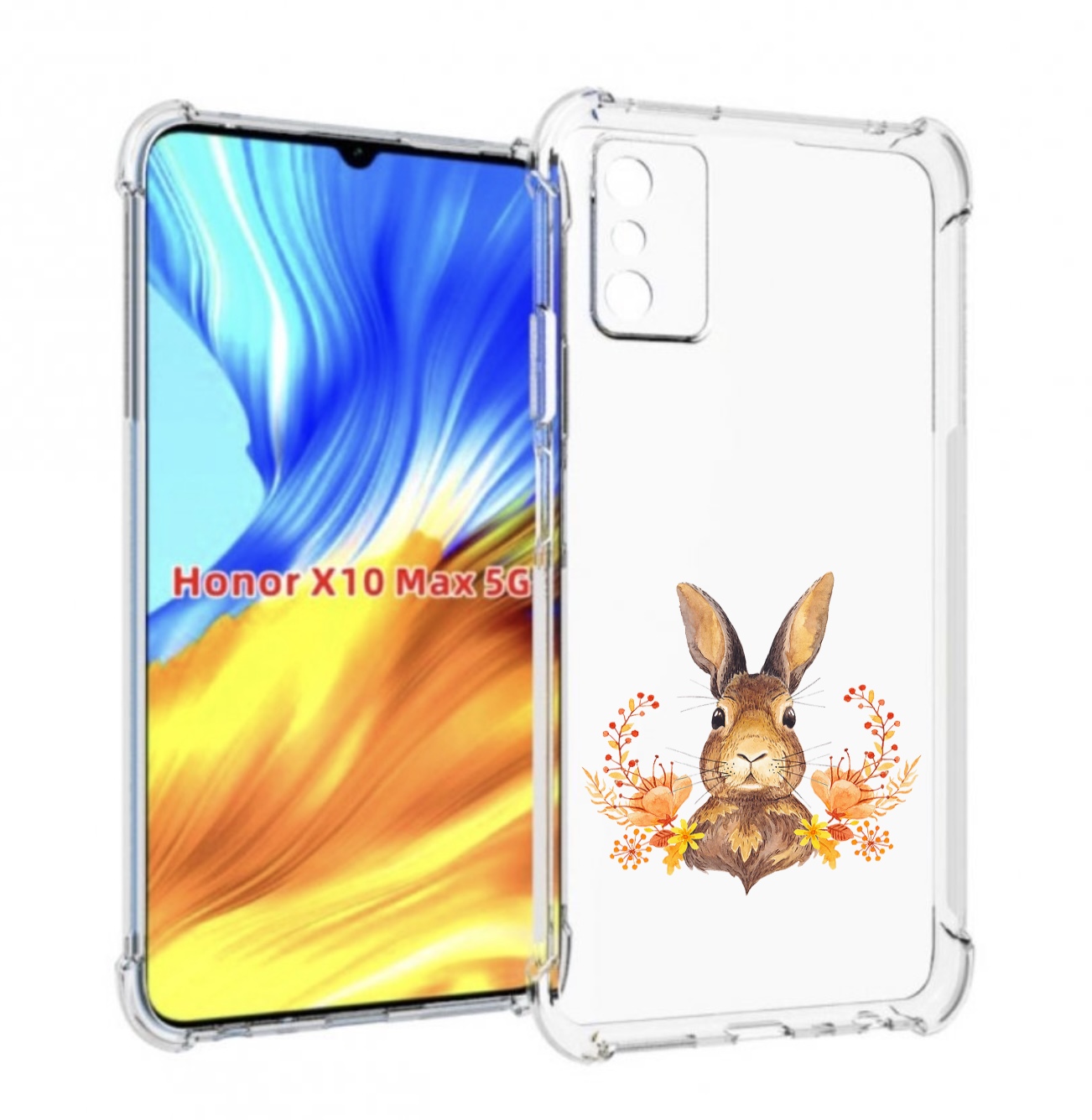 Чехол MyPads зайка в цветах для Honor X10 Max