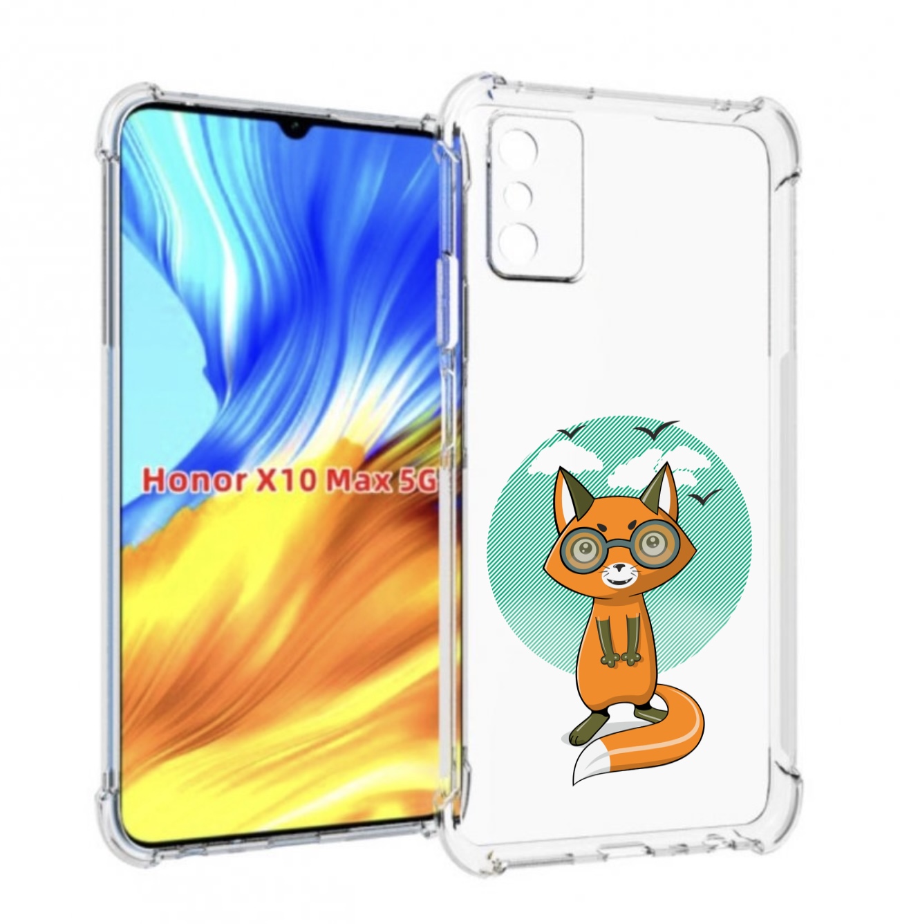 

Чехол MyPads задумчивая лиса для Honor X10 Max, Прозрачный, Tocco