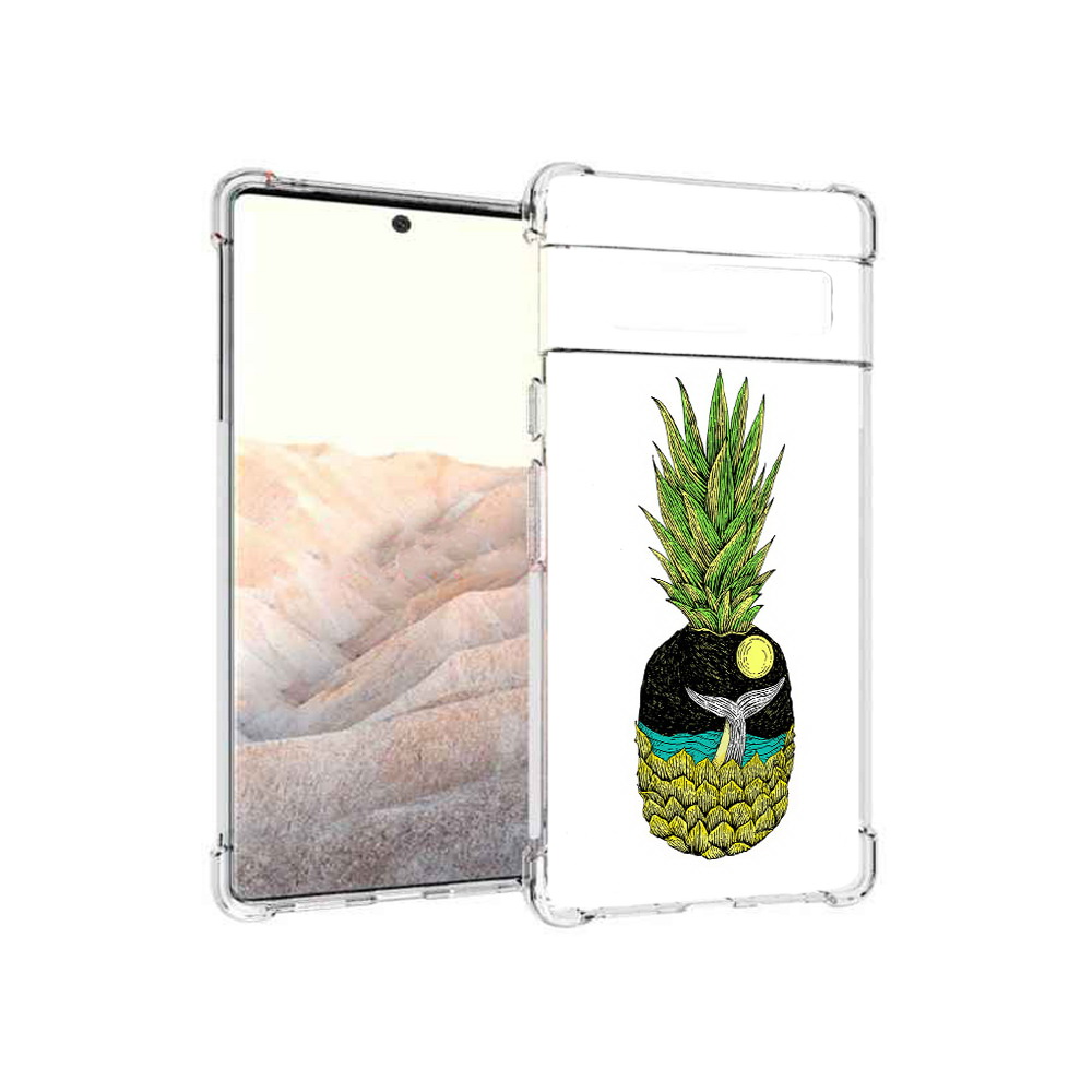 

Чехол MyPads Tocco для Google Pixel 6 Pro ананас с китом, Прозрачный, Tocco