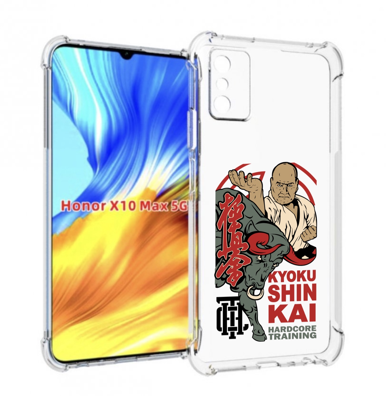 

Чехол MyPads единоборства рисунок для Honor X10 Max, Прозрачный, Tocco