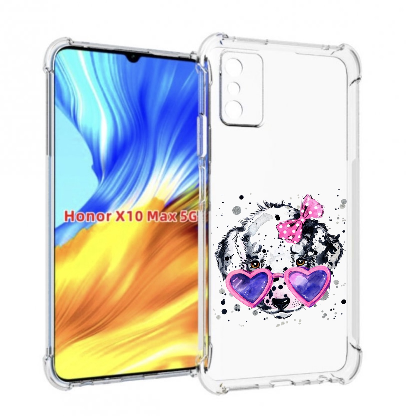 

Чехол MyPads долматинец в очках для Honor X10 Max, Прозрачный, Tocco