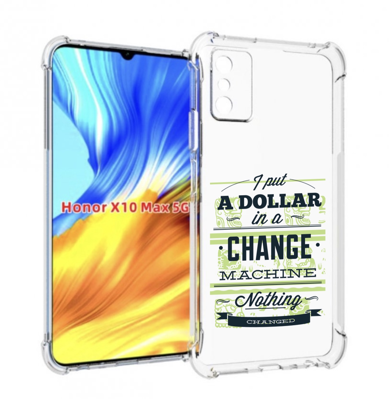 

Чехол MyPads доллар надпись для Honor X10 Max, Прозрачный, Tocco
