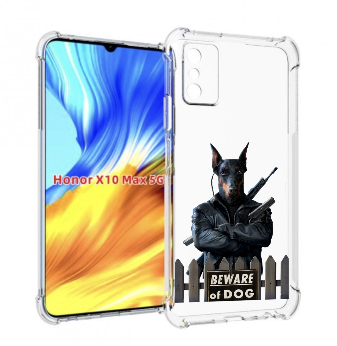 

Чехол MyPads доберман для Honor X10 Max, Прозрачный, Tocco
