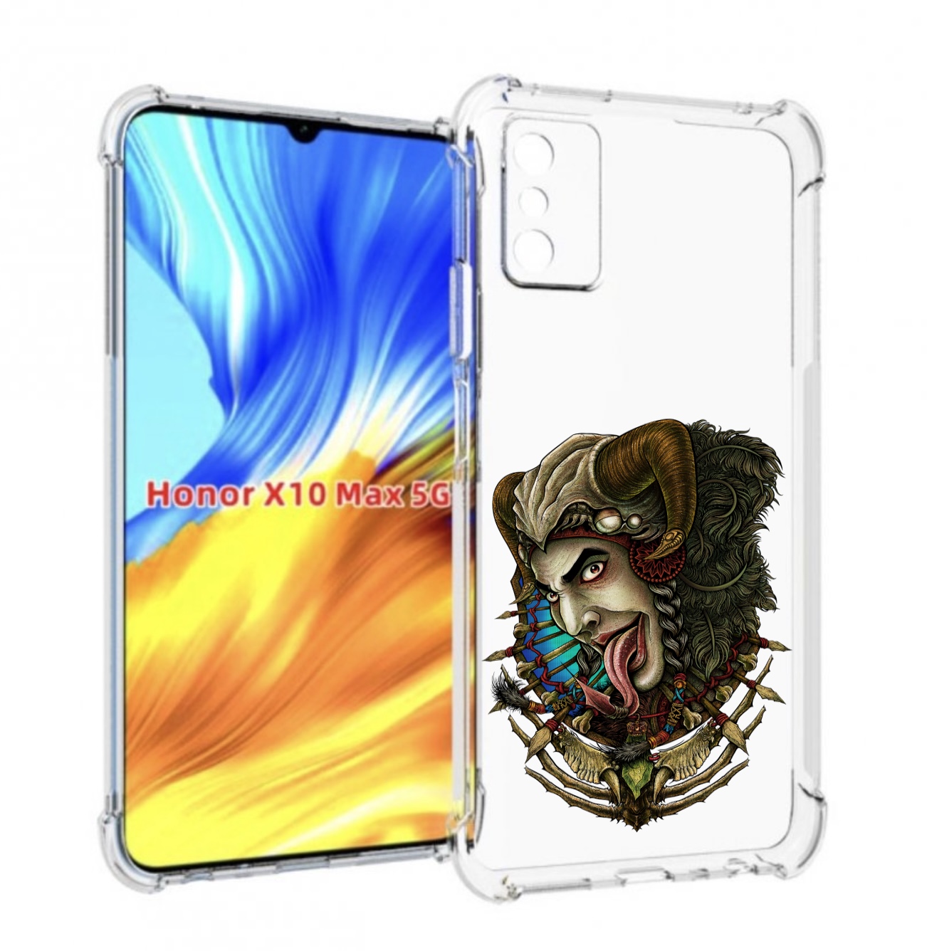 

Чехол MyPads длинный язык для Honor X10 Max, Прозрачный, Tocco