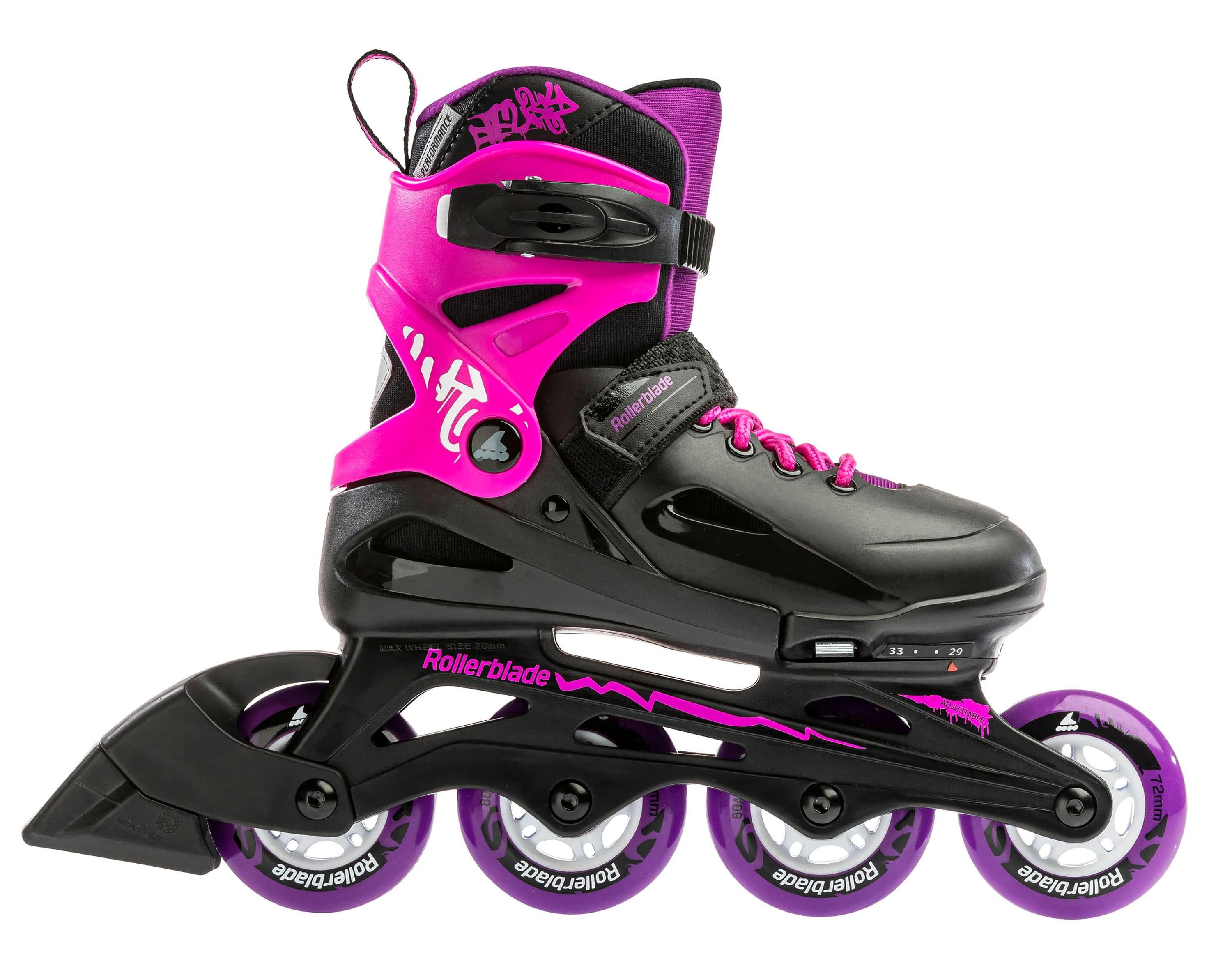 фото Роликовые коньки rollerblade 2021 fury g black/pink (см:21)