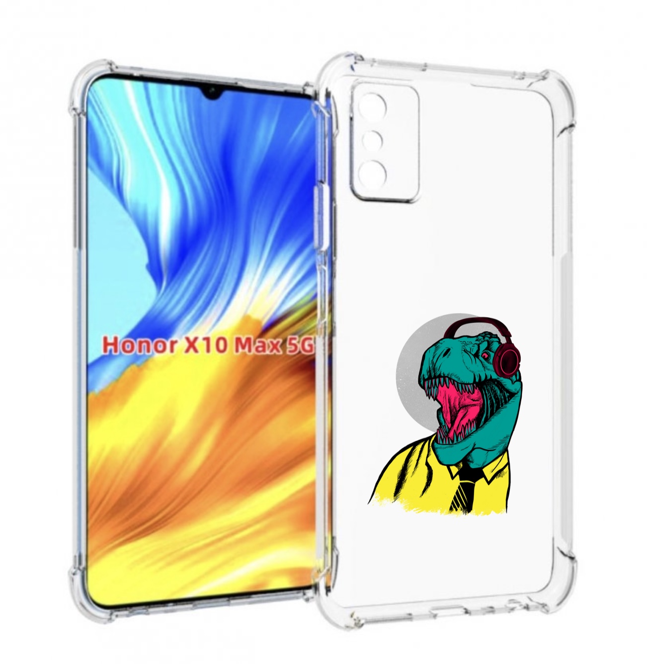 

Чехол MyPads дино для Honor X10 Max, Прозрачный, Tocco