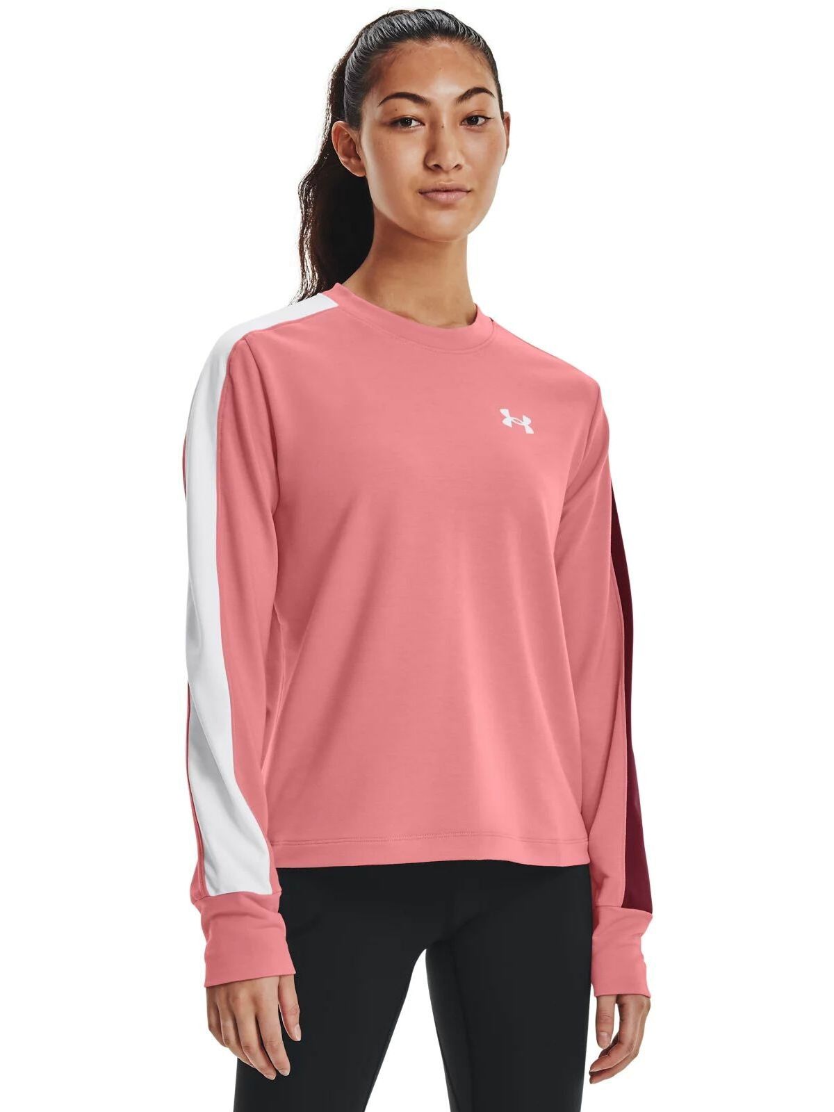 

Свитшот женский Under Armour Rival Terry Cb Crew розовый SM, Rival Terry Cb Crew