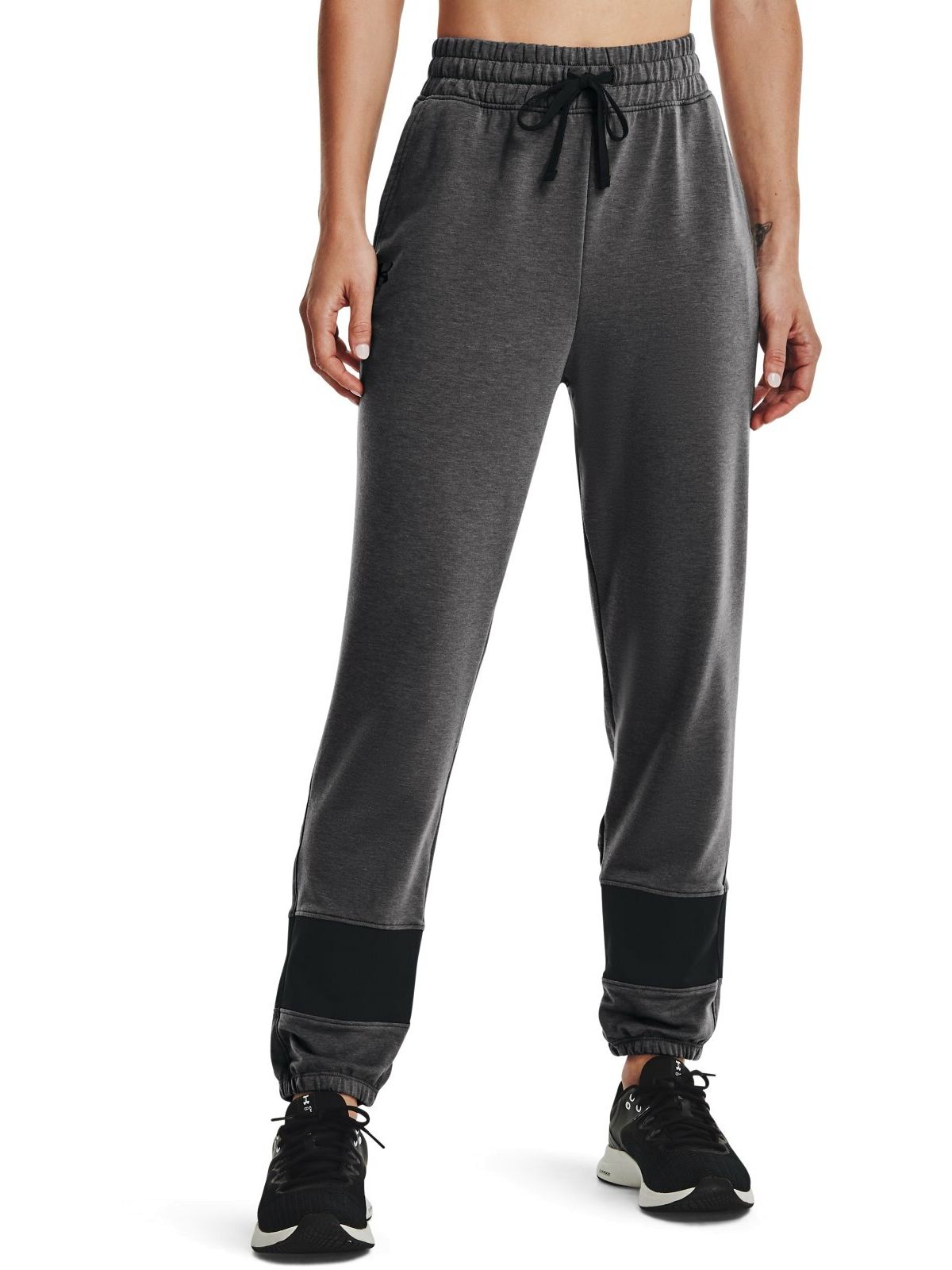 Спортивные брюки женские Under Armour Rival Terry Cb Jogger серые MD серый