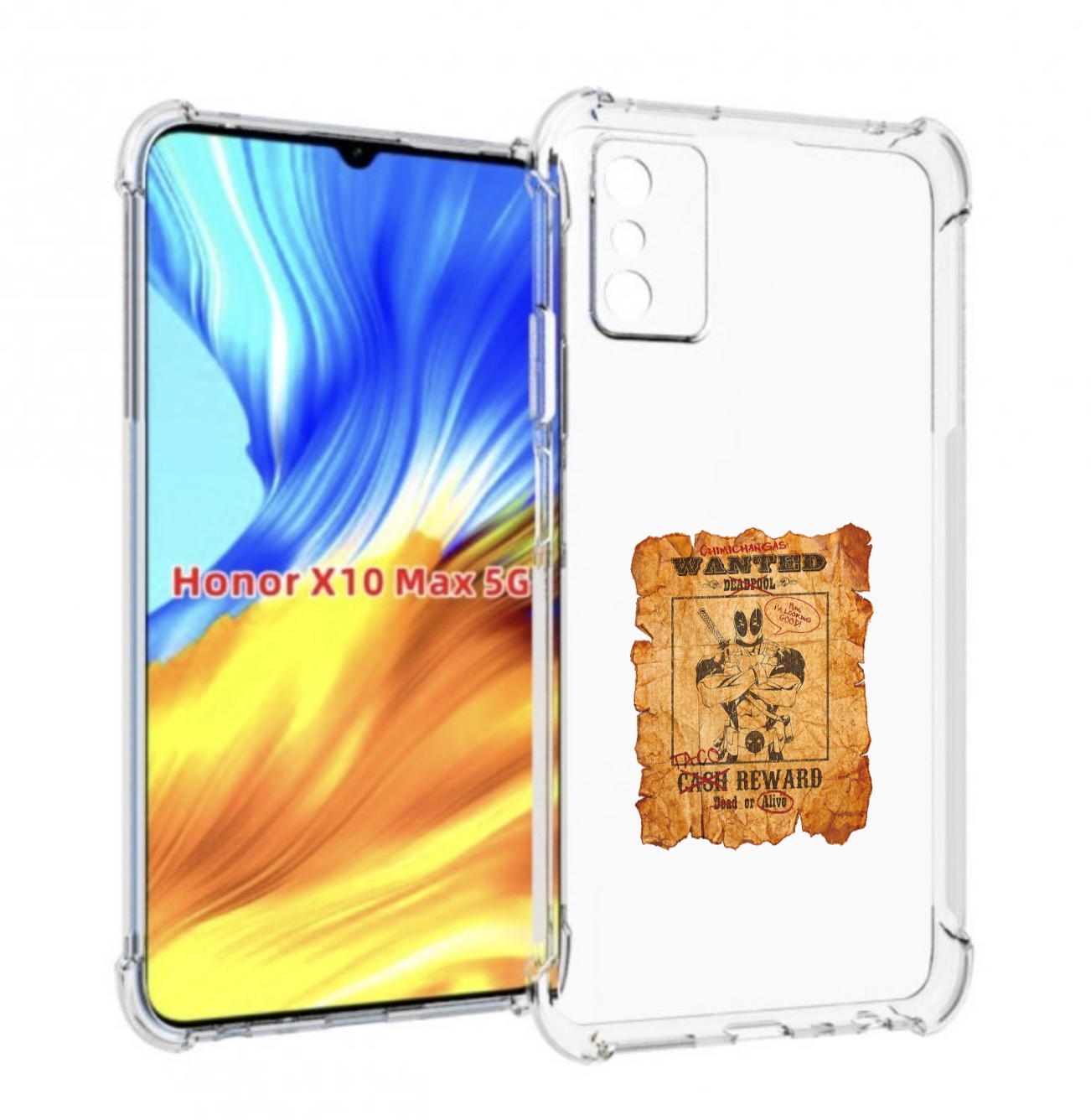 

Чехол MyPads дедпул для Honor X10 Max, Прозрачный, Tocco