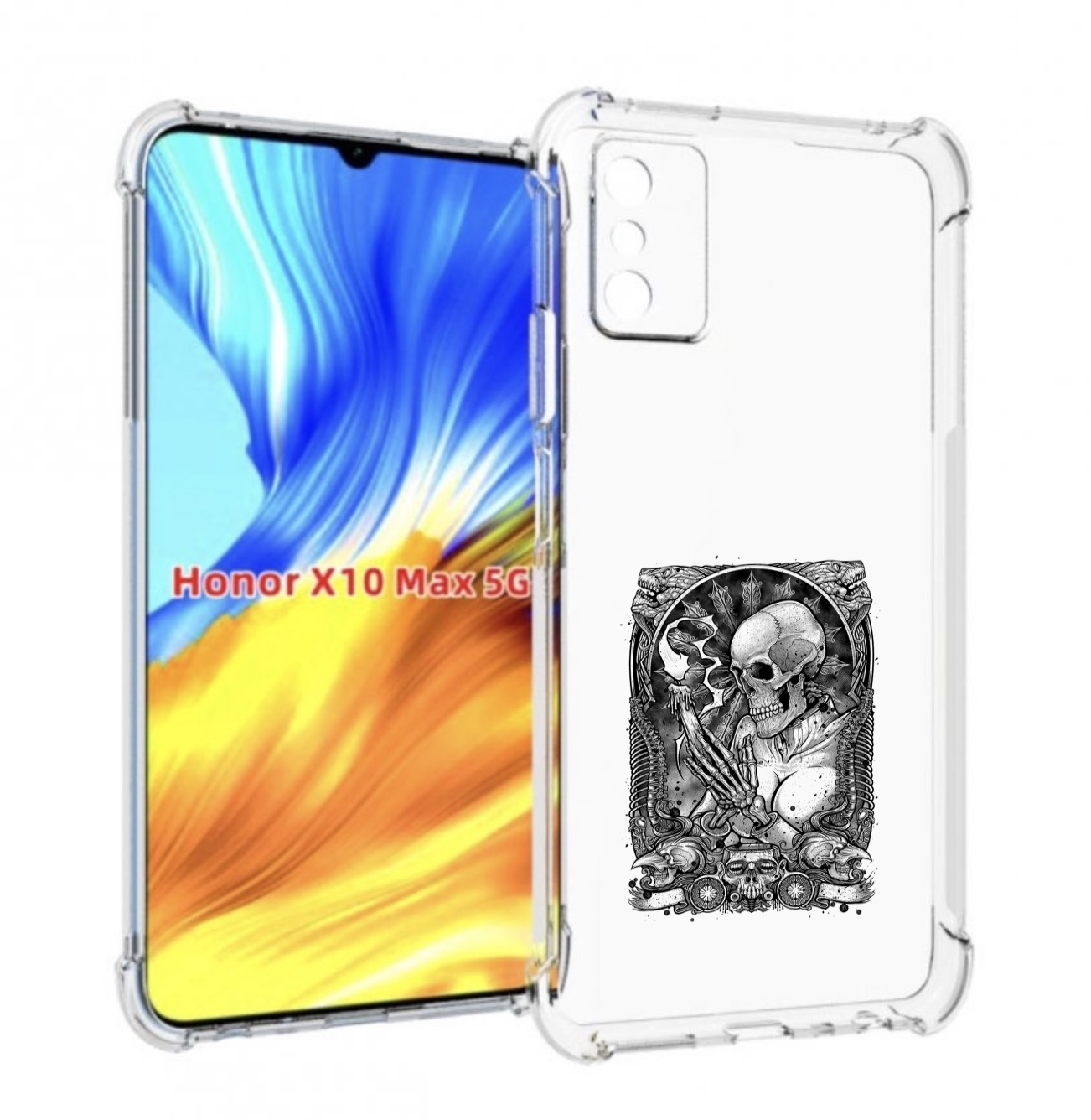 

Чехол MyPads девушка скелет для Honor X10 Max, Прозрачный, Tocco