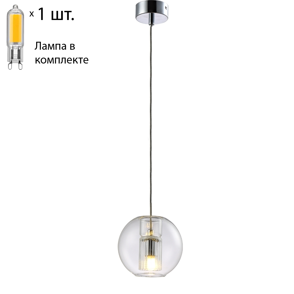 

Подвесной светильник Crystal Lux BELEZA SP1 B CHROME+Lamps с лампочкой