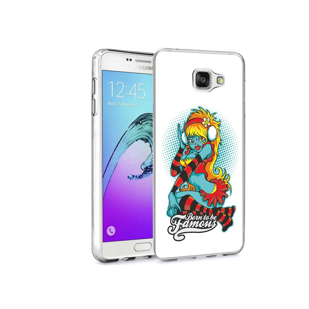 

Чехол MyPads Tocco для Samsung Galaxy A9 Pro нарисованная девушка в наушниках, Прозрачный, Tocco