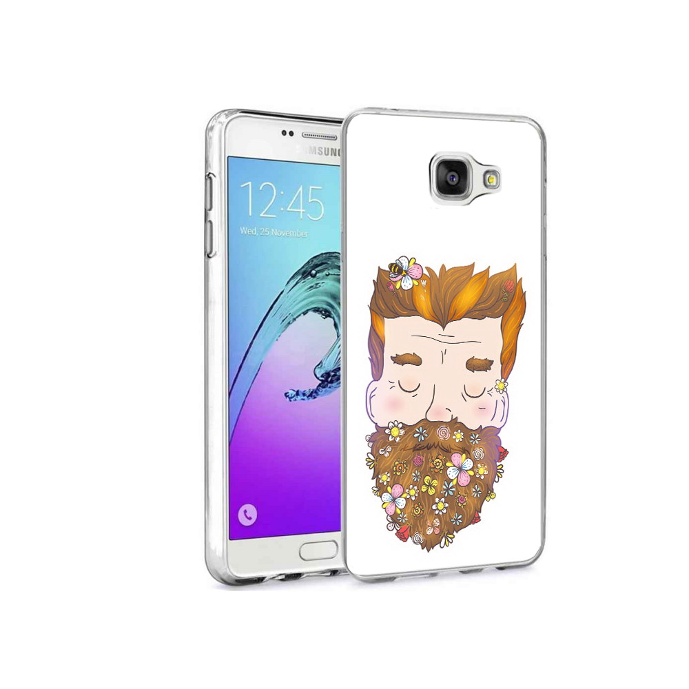 

Чехол MyPads Tocco для Samsung Galaxy A9 Pro мужчина с цветами в бороде (PT52968.556.489), Прозрачный, Tocco