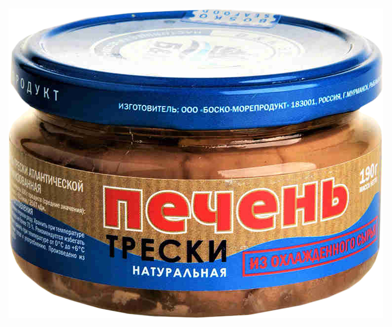 

Печень трески Боско 190 г