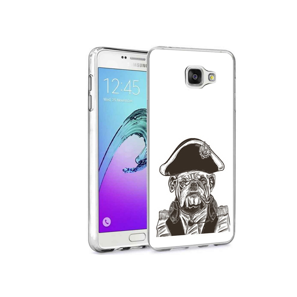 

Чехол MyPads Tocco для Samsung Galaxy A9 Pro мопс генерал (PT52968.556.483), Прозрачный, Tocco