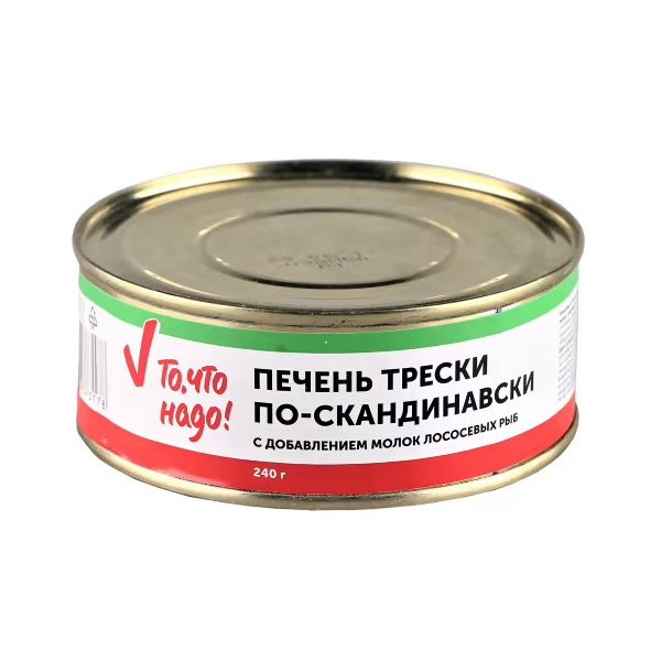 

Печень трески То, что надо! По-мурмански с добавлением молок 240 г
