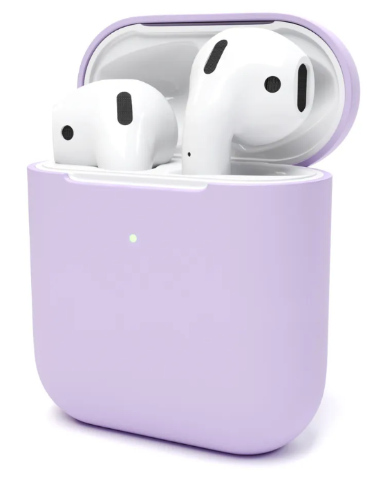 

Чехол силиконовый для Airpods 1/Airpods 2 case, лиловый (Lilac)