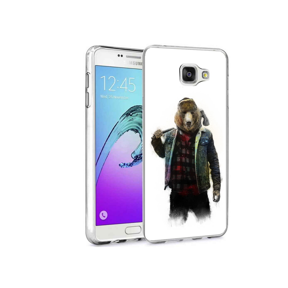 

Чехол MyPads Tocco для Samsung Galaxy A9 Pro медведь с топором (PT52968.556.469), Прозрачный, Tocco