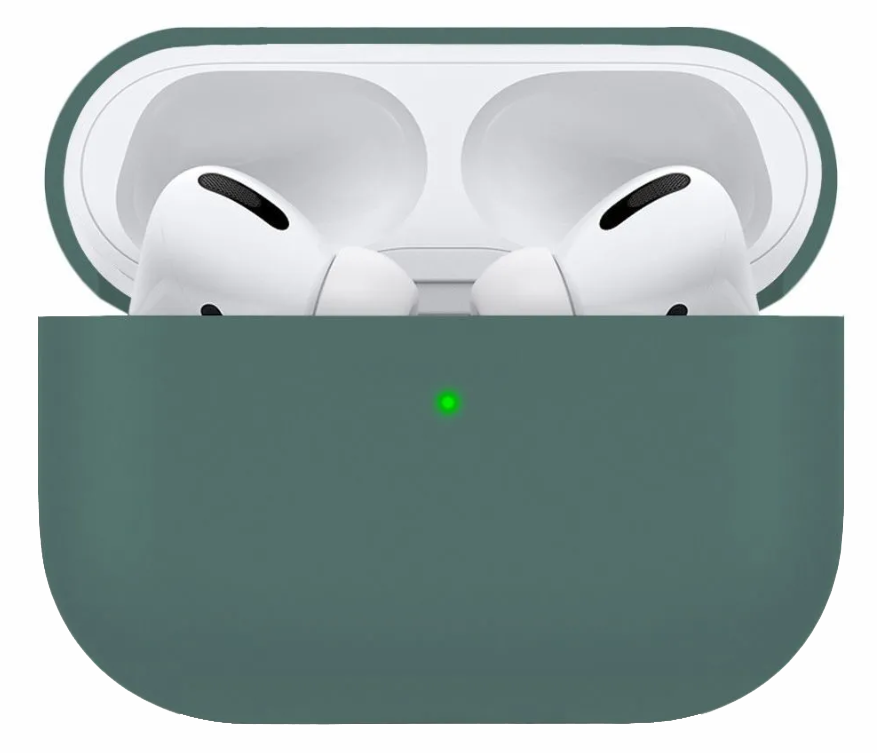 

Чехол силиконовый для Airpods Pro/Pro 2, тёмно-зелёный (Pine needle green)