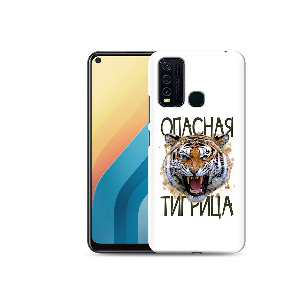 

Чехол MyPads Tocco для Vivo Y30 опасная тигрица (PT149334.437.527), Прозрачный, Tocco