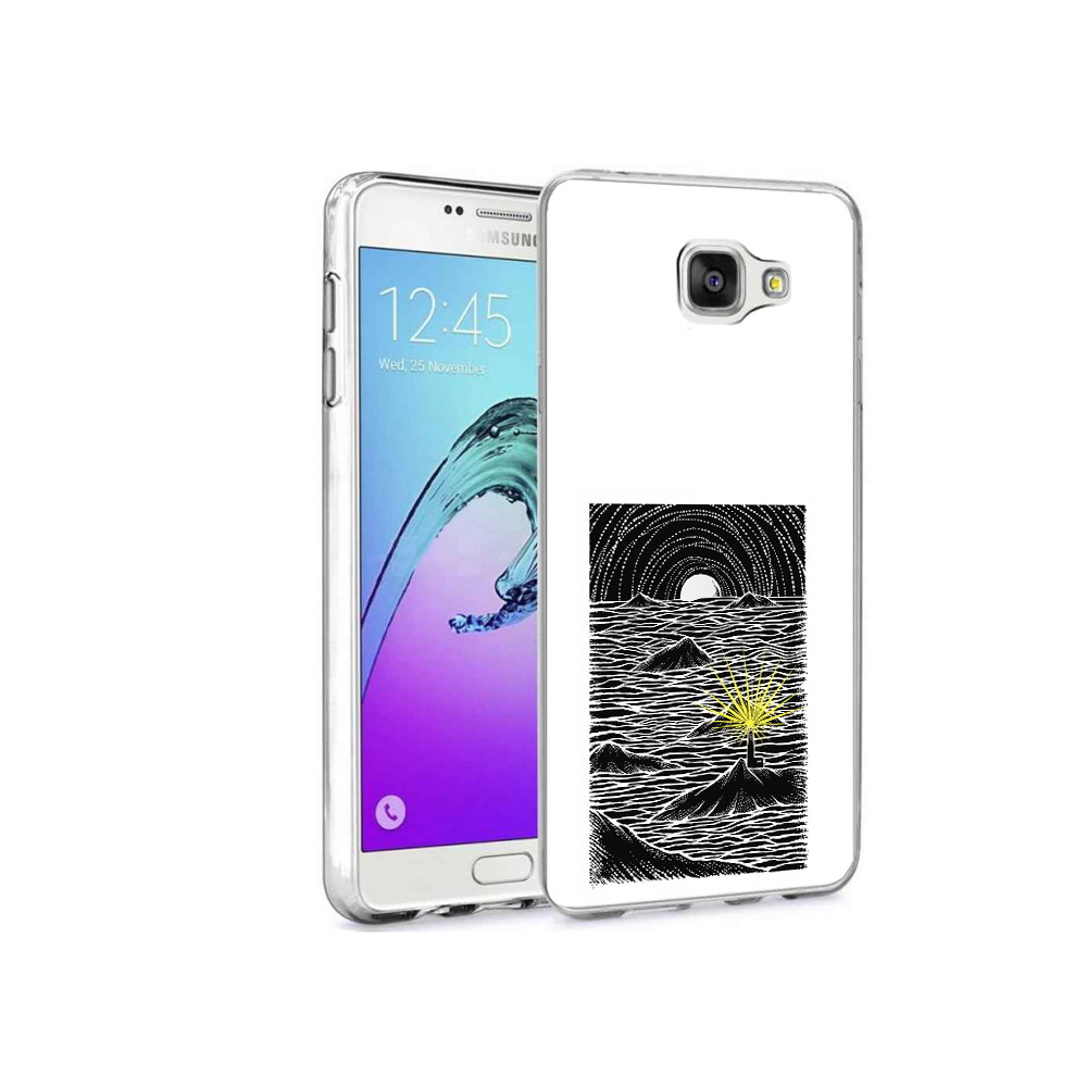 

Чехол MyPads Tocco для Samsung Galaxy A9 Pro маяк в черно белом море (PT52968.556.460), Прозрачный, Tocco