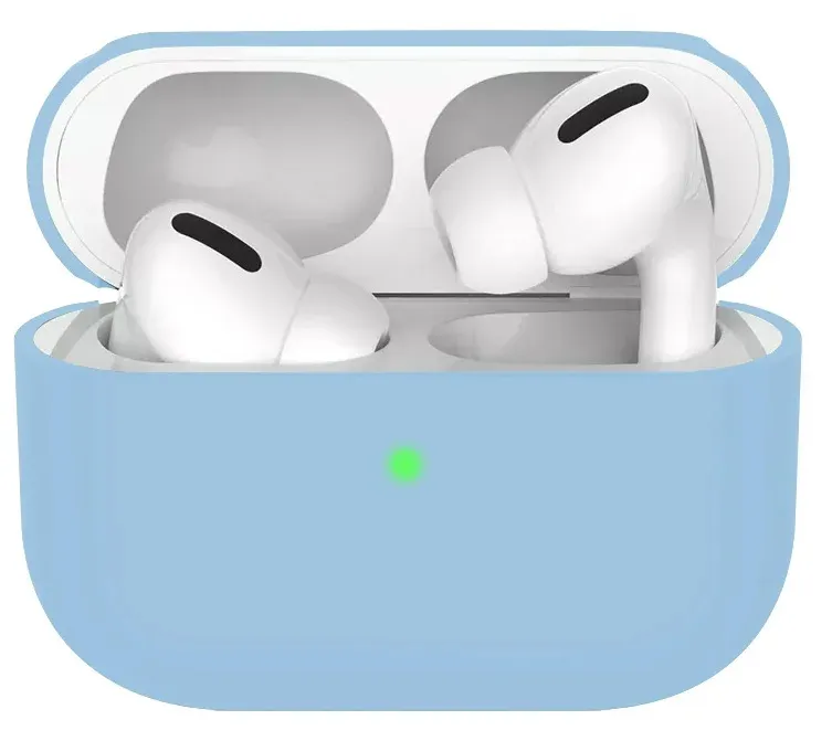 

Чехол силиконовый для Airpods Pro/Pro 2, голубой (Light Blue)