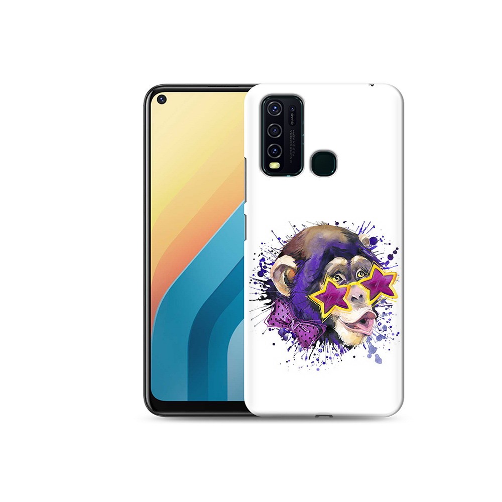 

Чехол MyPads Tocco для Vivo Y30 обезьяна в очках (PT149334.437.524), Прозрачный, Tocco