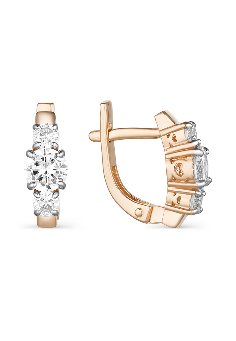 

Серьги из желтого золота с фианитом Kari Jewelry С132-1418, С132-1418