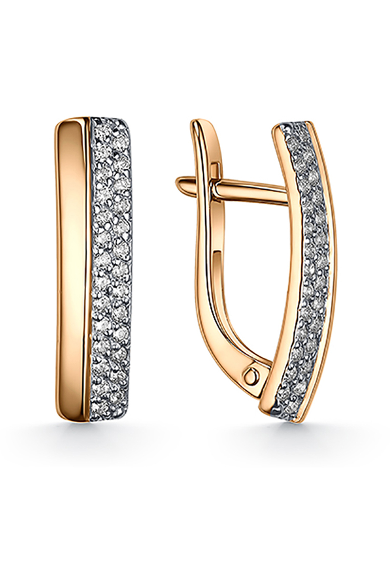 

Серьги из желтого золота с фианитом Kari Jewelry С132-1284, С132-1284
