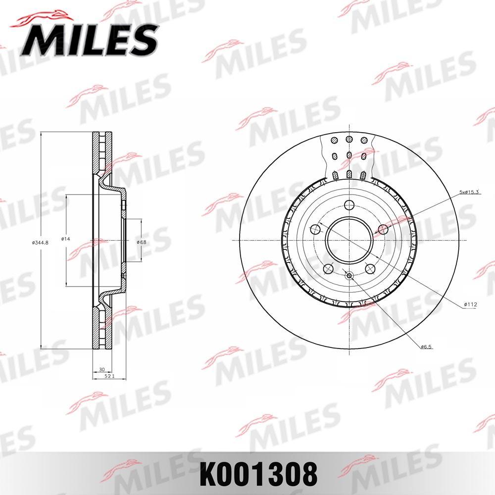 

Диск Тормозной Передний Audi A6/A7/Q5 08- (Trw Df6149s) K001308 Miles арт. K001308