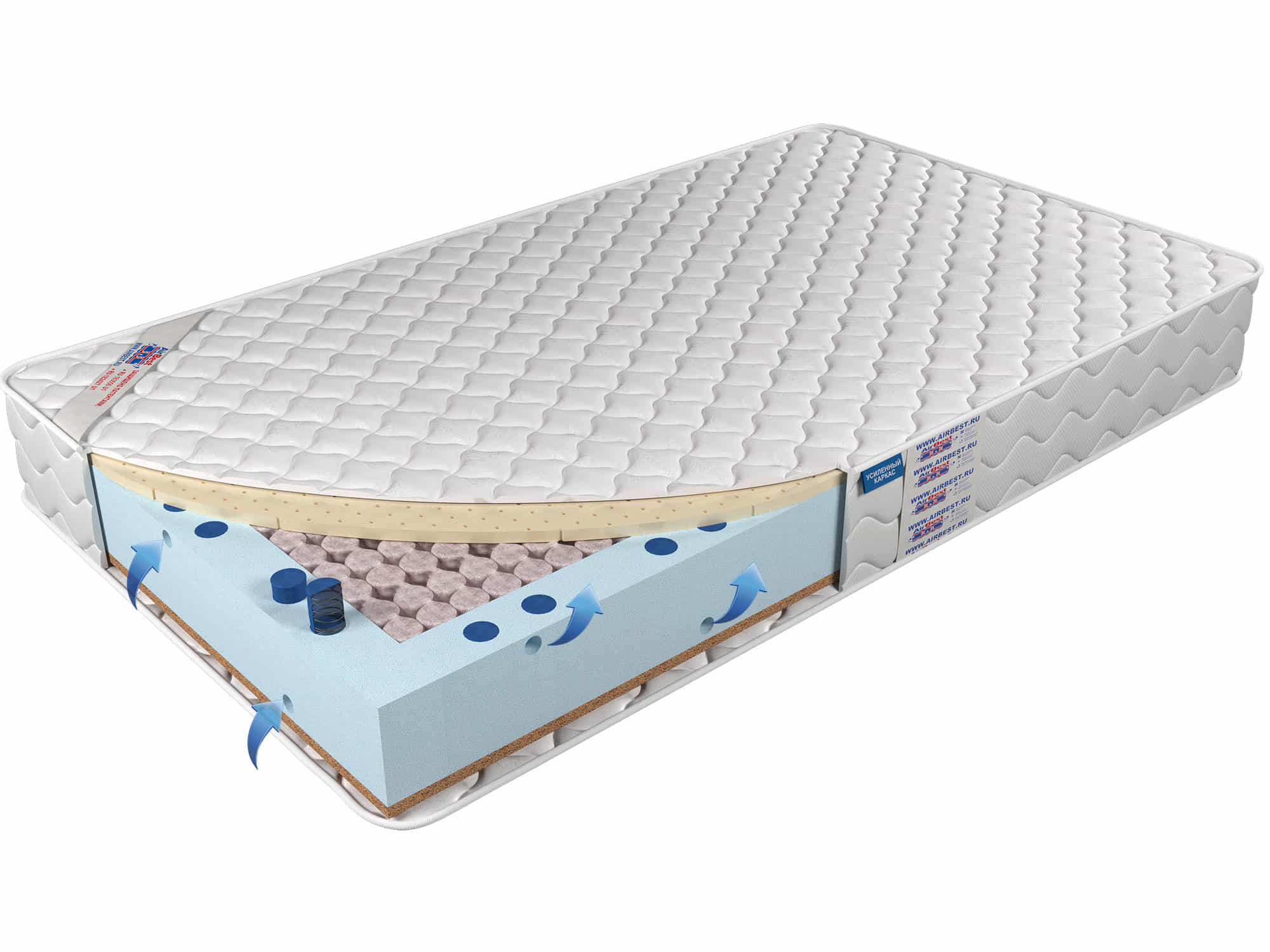 

Матрас Airbest Try s1000 90x195x20, Белый, Матрас Airbest Try s1000