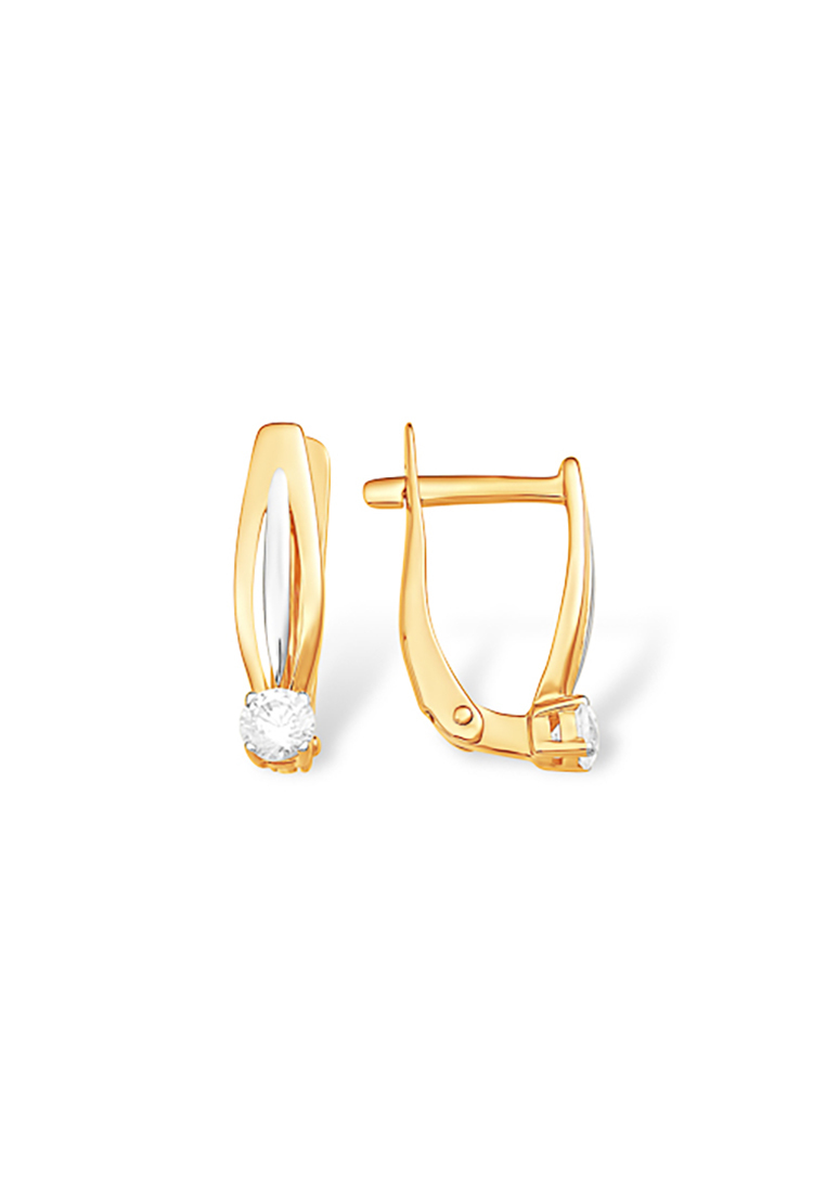

Серьги из желтого золота с фианитом Kari Jewelry С13215578, С13215578