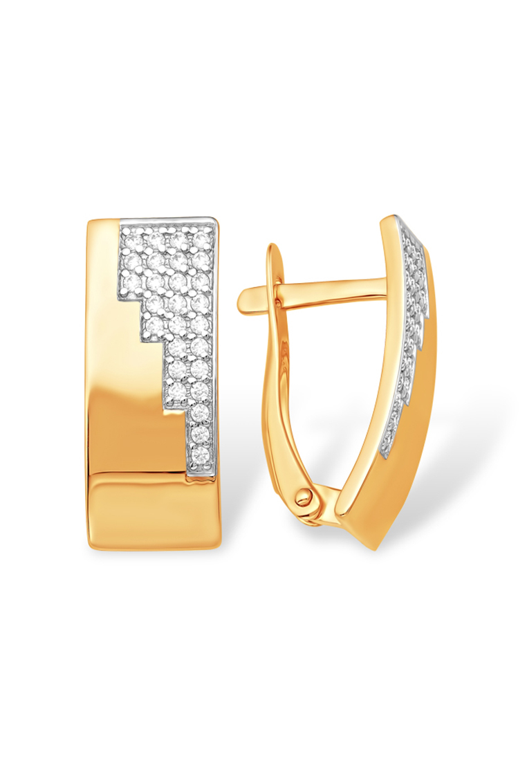 

Серьги из желтого золота с фианитом Kari Jewelry С13215559, С13215559