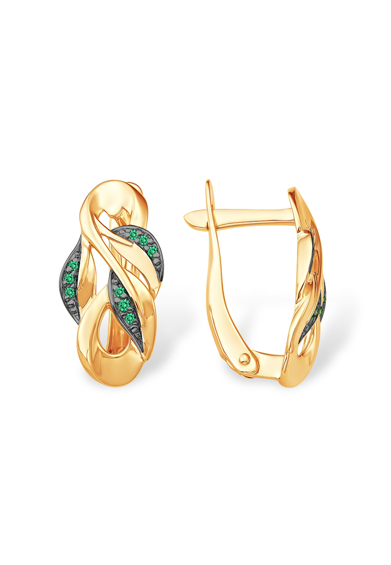 

Серьги из желтого золота с фианитом Kari Jewelry С19215469, С19215469