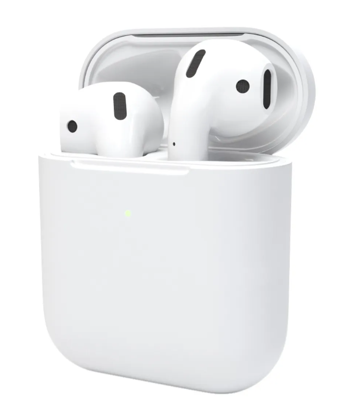 

Чехол силиконовый для Airpods 1/Airpods 2 case, белый