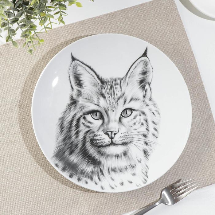 

Тарелка мелкая «Рысь», d=24 см, Белый